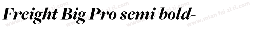 Freight Big Pro semi bold字体转换